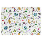 Pessach Seder Matza Wine Frogs farbenfroh Große Geschenktüte (Rückseite)