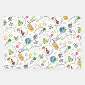 Pessach Seder Matzah, Weinfrösche Farbe & Spaß Geschenkpapier Set (Vorderseite)