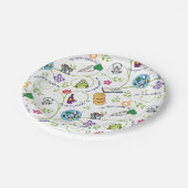 Pessach Seder Matzah Wine Frogs Whimsy & Fun Pappteller (Schrägansicht)