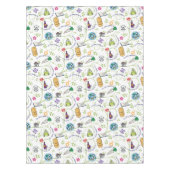 Pessach Seder Matzah Wine Frogs Whimsy w Hebrew Tischdecke (Vorderseite)