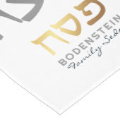 Pessach Seder Modernen Hebräischen Personalisierte Mittelgroßer Tischläufer (Ecke)