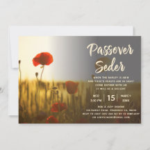 Pessach Seder Mohn Einladung