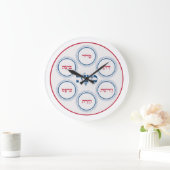 Pessach Seder Plate Hebräisch Modern Große Wanduhr (Zuhause)