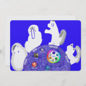 Pessach-Sedertisch mit Tieren Feiertagskarte (Vorne/Hinten)