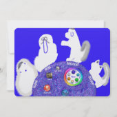 Pessach-Sedertisch mit Tieren Feiertagskarte (Vorderseite)