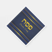 Pessach Seehecht Blau und Gold Serviette (Ecke)