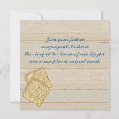 Pessach-Seemehl-Party Einladung (Rückseite)