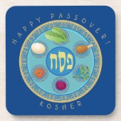 Pessach Seetplatte Kosher Pesach Vintag Getränkeuntersetzer (Vorderseite)