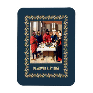 Pessach-Segnungen. Kunsthandwerksmagnete Magnet