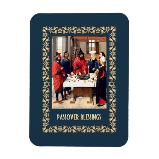 Pessach-Segnungen. Kunsthandwerksmagnete Magnet (Vertikal)