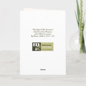 Pessach-Segnungen. Maßgeschneiderte Kundenkarten Karte (Rückseite)