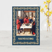 Pessach-Segnungen. Maßgeschneiderte Kundenkarten Karte (Gelbe Blume)