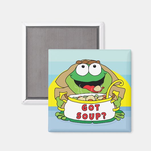 Pessach Square Magnet "Soup Got?" (Vorderseite/Rückseite)