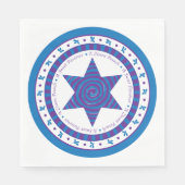 Pessach Standard Napkins "Lila/blau Design" Serviette (Vorderseite)