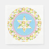 Pessach Standard Napkins "Pastel Blume" Design Serviette (Vorderseite)