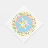 Pessach Standard Napkins "Pastel Blume" Design Serviette (Ecke)