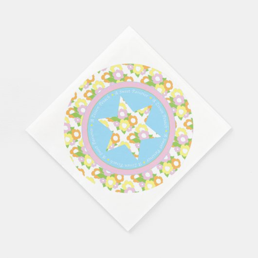 Pessach Standard Napkins "Pastel Blume" Design Serviette (Ecke)