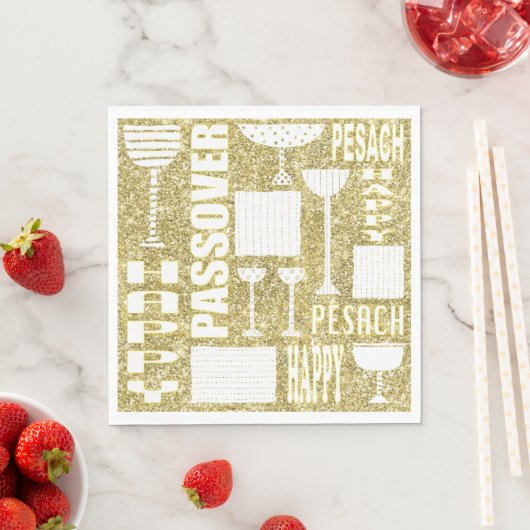 Pessach Standard Napkins "Pessach Gold" Serviette (Beispiel)