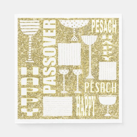 Pessach Standard Napkins "Pessach Gold" Serviette (Vorderseite)