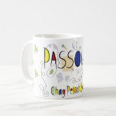 Pessach Tasse 11 oz Chag Pesach Sameach (Vorderseite Links)