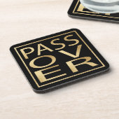 Pessach-Untersetzer "Classic Gold Passover" Getränkeuntersetzer (Linke Seite)