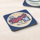 Pessach-Untersetzer "It's Matzah Time" Getränkeuntersetzer (Linke Seite)