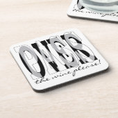 Pessach-Untersetzer "Pessach den Wein bitte!" Getränkeuntersetzer (Linke Seite)