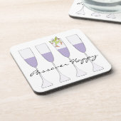 Pessach-Untersetzer "Pessach Wein & Matzah" Getränkeuntersetzer (Linke Seite)