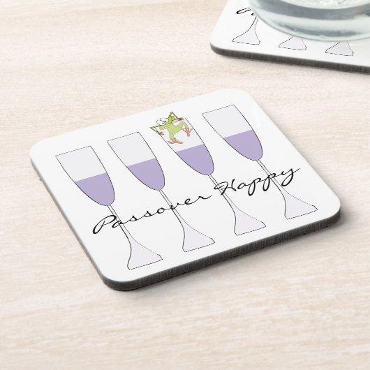 Pessach-Untersetzer "Pessach Wein & Matzah" Getränkeuntersetzer (Linke Seite)