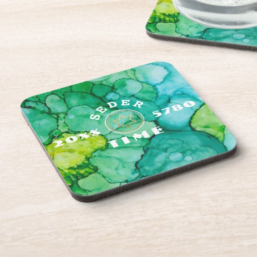 Pessach-Untersetzer "Springtime-Blume" Getränkeuntersetzer (Linke Seite)