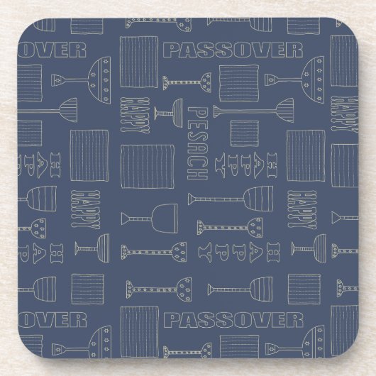 Pessach-Untersetzer "Weingläser-Passover" Getränkeuntersetzer (Vorderseite)