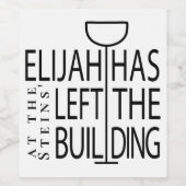 Pessach Weinflasche Etikett Elijah Links Gebäude (Einzelnes Label)