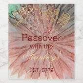 Pessach Weinflasche Etikett Farbe Farbe Blütenblät (Einzelnes Label)