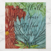 Pessach Weinflaschen Etikett Schöne Fluren (Einzelnes Label)