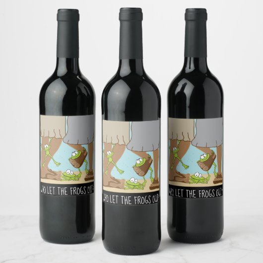 Pessach Weinflaschen Etikett Wer lasse die Frösche (Flaschen)