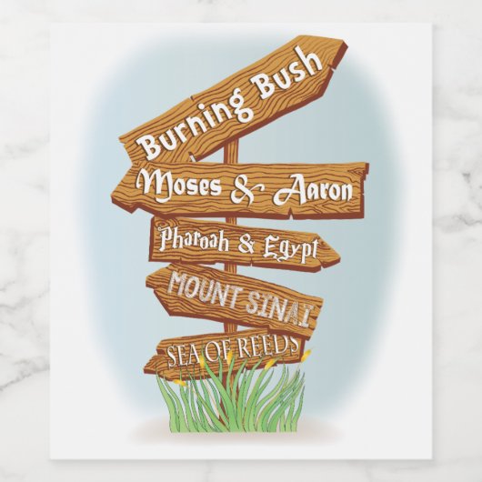 Pessach Weinflaschen Etikettenschilder der Zeit Weinetikett (Einzelnes Label)