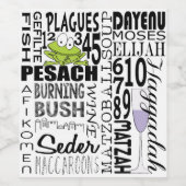 Pessach Wine Flasche Etikett Beilage Worte (Einzelnes Label)