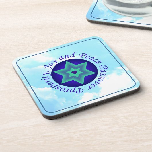 Pessach wünscht getränkeuntersetzer (Linke Seite)