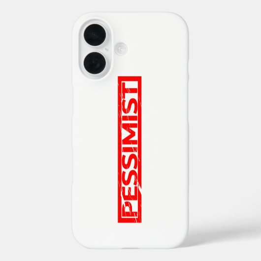 Pessimist-Briefmarke Case-Mate iPhone Hülle (Rückseite)