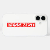 Pessimist-Briefmarke Case-Mate iPhone Hülle (Rückseite (Horizontal))