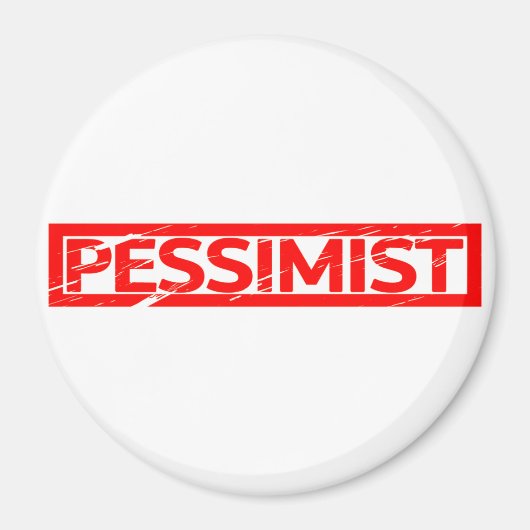 Pessimist-Briefmarke Magnet (Vorne)