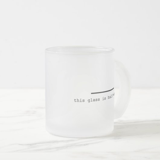 Pessimist oder Optimist? Mattglastasse (VorderseiteRechts)