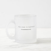 Pessimist oder Optimist? Mattglastasse (Links)