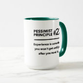 Pessimist-Prinzip 22: Erfahrung Tasse (VorderseiteRechts)