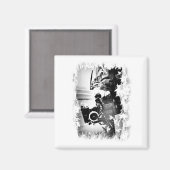 Pessoa Segurando uma câmera dslr Preta Magnet (Vorderseite/Rückseite)