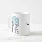Pest Arzt mit COVID Arzt Funny individuelle Name Kaffeetasse (Vorderseite Links)