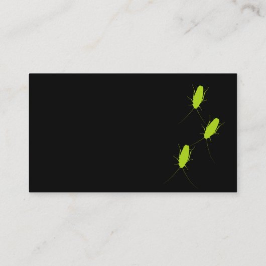 Pest Control Exterminating Theme Visitenkarte (Rückseite)