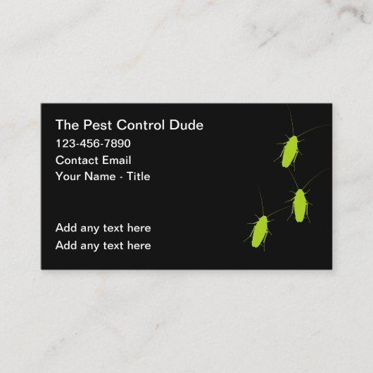 Pest Control Exterminating Theme Visitenkarte (Vorderseite)