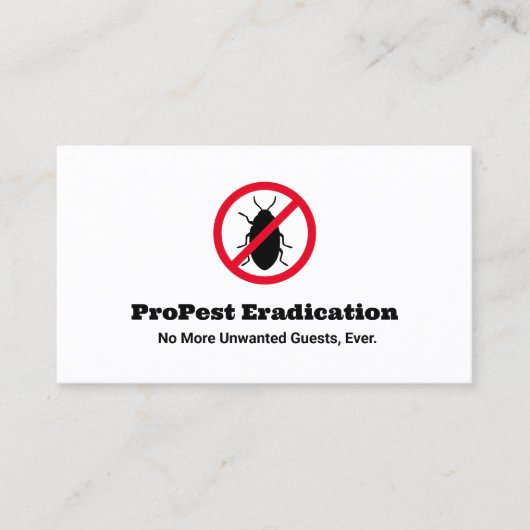 Pest Control Exterminator  Visitenkarte (Vorderseite)