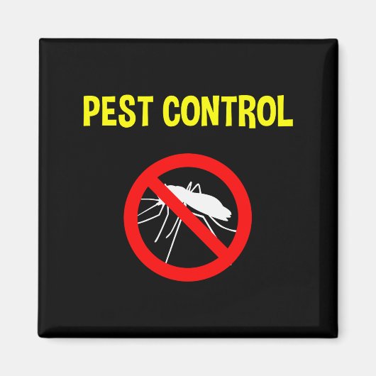Pest Control Funny Halloween Costume Exterminator Magnet (Vorne)